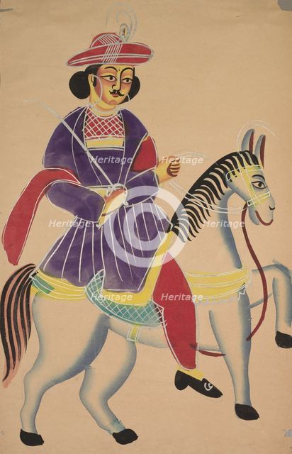 Raja Riding a Horse, 1800s. Creator: Unknown.