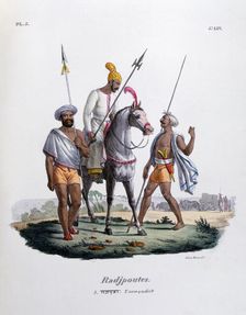 Rajputs 1828. Artist: Marlet et Cie