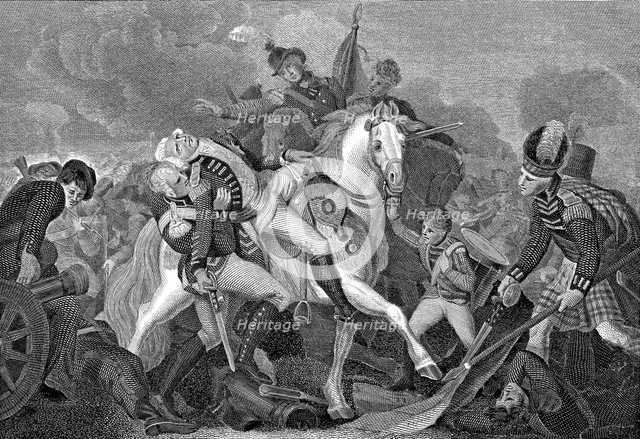Ralph Abercromby (1734-1801), Scottish general, at the Battle of Aboukir Bay, Egypt, 1801, (1833). Artist: Unknown