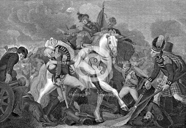 Ralph Abercromby (1734-1801), Scottish general, at the Battle of Aboukir Bay, Egypt, 1801, (1833). Artist: Unknown