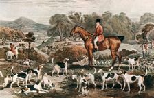 Ralph John Lambton and his Horse Undertaker and Hounds late 18th century, (1912). Artist: Charles Turner