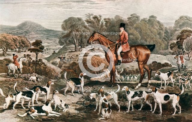 'Ralph John Lambton and his Horse Undertaker and Hounds', late 18th century, (1912). Artist: Charles Turner