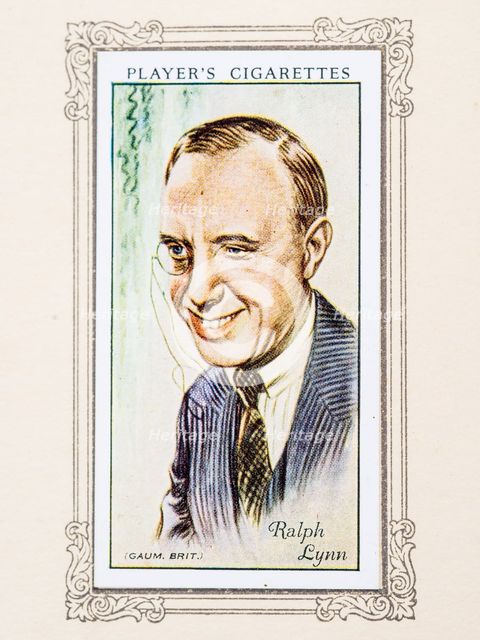 Ralph Lynn Collectables Picture of movie stars that came with the Players cigarette packet, 1934.  Creator: Unknown.
