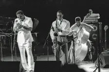 Ralph Moore and Freddie Hubbard, JVC Capital Jazz Festival, Royal Festival Hall, London, Sept 1993. Creator: Brian O'Connor