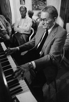 Ralph Sutton, private party, Bar Hill, Cambridge, 1998. Creator: Brian Foskett