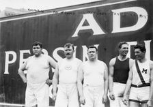 Ralph Rose, Pat McDonald, Matt Grath, Jones, Kaviatt [i.e., Kiviat], 1912. Creator: Bain News Service
