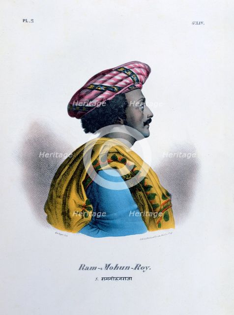 Ram Mohan Roy, founder of the Brahmo Samaj, 1828. Artist: Marlet et Cie