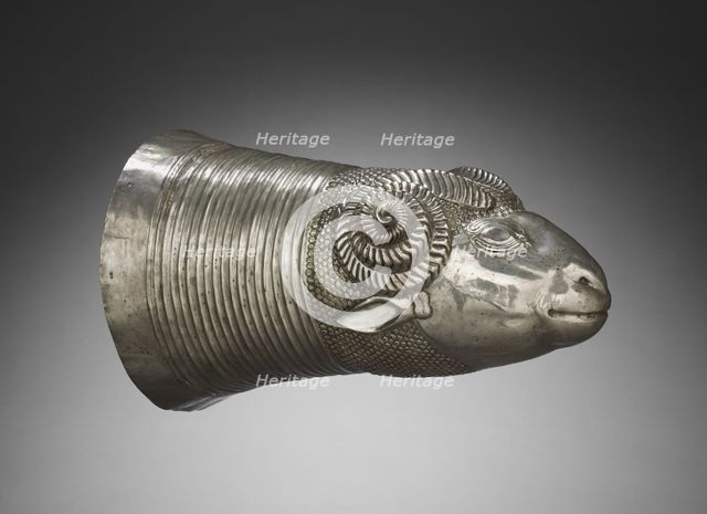 Ram-Head Drinking Vessel, c. 600 BC. Creator: Unknown.