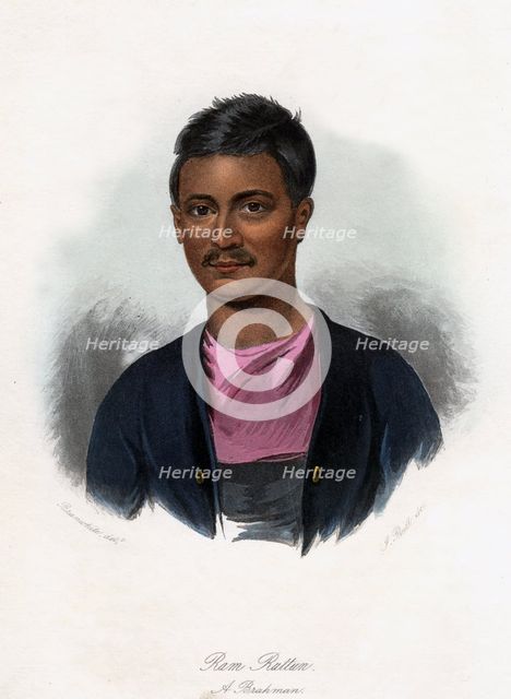 'Ram Ruttun. A Brahman', c1840.Artist: J Bull