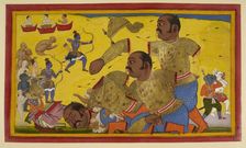 Rama and Kumbhakarna, 1652. Creator: Sahib Din