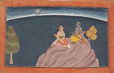 Rama and Lakshmana on Mount Pavarasana: Folio from the Shangri Ramayana series..., c1690-1710. Creator: Unknown