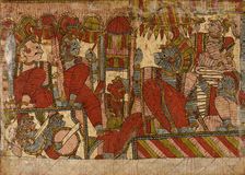 Rama and Lakshmana at Conference with Sugriva, the Simian King, and Companions..., c1850. Creator: Unknown