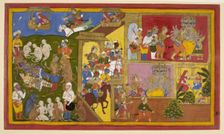 Rama and Lakshmana are bound, 1650-1652. Creator: Sahib Din