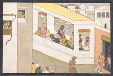 Rama and Lakshmana as Boys Assist the Sage Vishvamitra: Folio from a dispersed..., ca. 1780. Creator: Workshop active in the First generation after Nainsukh (active ca. 1735?78)