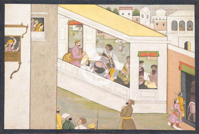 Rama and Lakshmana as Boys Assist the Sage Vishvamitra: Folio from a dispersed..., ca. 1780. Creator: Workshop active in the First generation after Nainsukh (active ca. 1735?78).