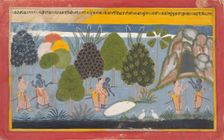 Rama and Lakshmana Search in Vain for Sita: Illustrated folio..., ca. 1680-90. Creator: Unknown