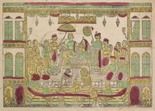 Rama and Sita in Royal Palace, 1800s. Creator: Shri Gobinda Chandra Roy