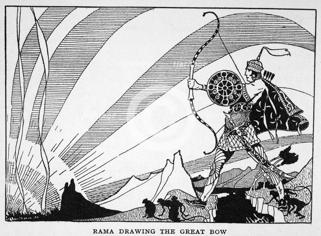 'Rama Drawing the Great Bow', 1925.  Creator: Unknown.