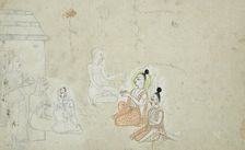 Rama, Lakshmana, and Sita at a Hermitage, c1800. Creator: Unknown