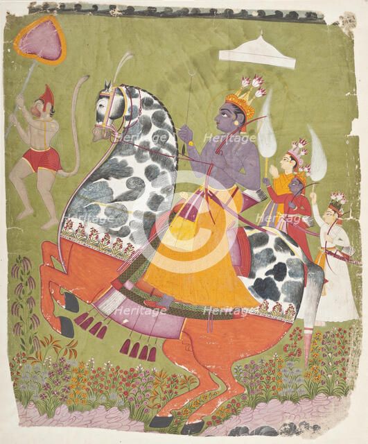 Rama on Horseback (image 1 of 5), between 1750 and 1775. Creator: Unknown.