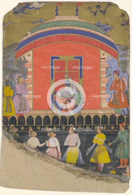 Rama Receives Sugriva and Jambavat, the Monkey and Bear Kings, Folio from..., ca. 1605. Creator: Unknown.