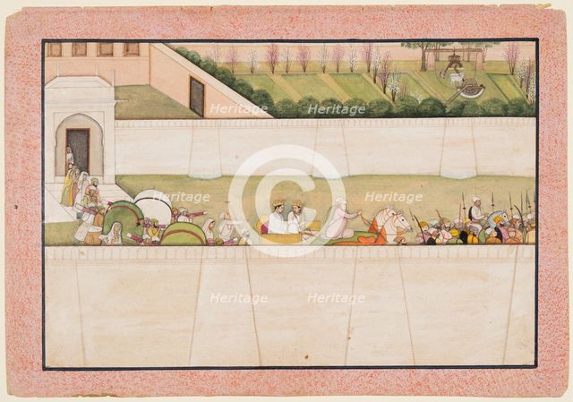 Rama’s Brothers Bharata and Shatrughna set out from Ayodhya to find Rama and Lakshmana..., 1775-80. Creator: Unknown.
