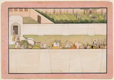 Rama’s Brothers Bharata and Shatrughna set out from Ayodhya to find Rama and Lakshmana..., 1775-80. Creator: Unknown