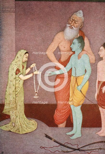 Rama's Marriage, 1913.  Artist: K Venkatappa