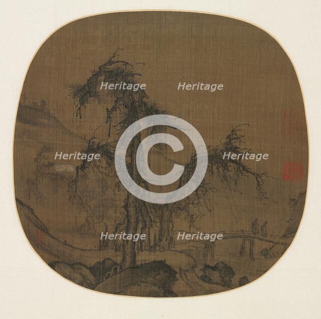 Ramblers over a Winding Stream, before 1330. Creator: Luo Zhichuan (Chinese, active 1280s-1320s).