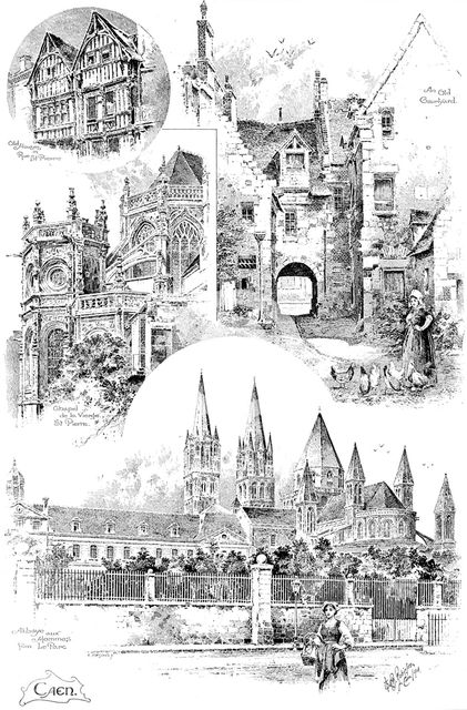 Rambling Sketches: Caen, 1895. Creator: Carl Hentschel.