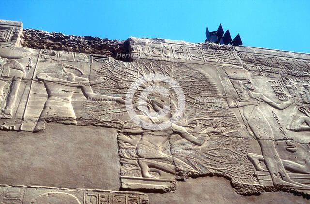 Rameses II and the Tree of Life, Karnak, Egypt, 13th century BC. Artist: Unknown
