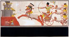 Rameses II at the Battle of Kadesh, 1275 BC (19th century). Creator: Bigant and Allais