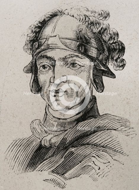 Ramiro I (c790-850), King of Asturias from 842 to 850, 1853.  Creator: Unknown.