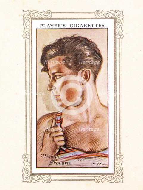 Ramon Novarro Collectables Picture of movie stars that came with the Players cigarette packet, 1934. Creator: Unknown.