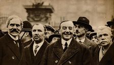 Ramsay Macdonald, first Labour British Prime Minister, leaving Buckingham Palace after being asked