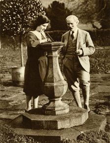 Ramsay MacDonald, first Labour Prime Minister, at Chequers with his his daughter, 1924, (1935). Creator: Unknown