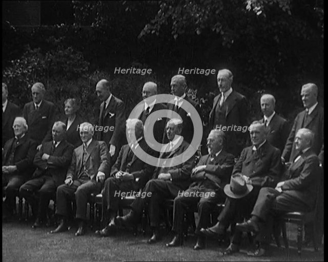 Ramsay MacDonald's Labour Government Gathering in the Garden of No 10 Downing Street, 1929. Creator: British Pathe Ltd.