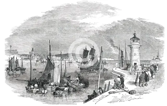Ramsgate Harbour, 1850. Creator: Edmund Evans.