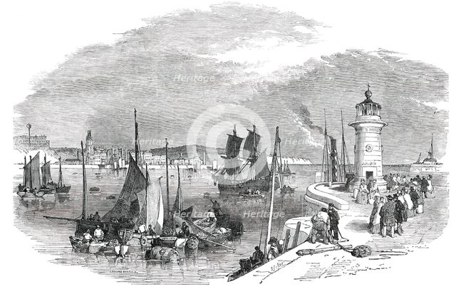 Ramsgate Harbour, 1850. Creator: Edmund Evans.