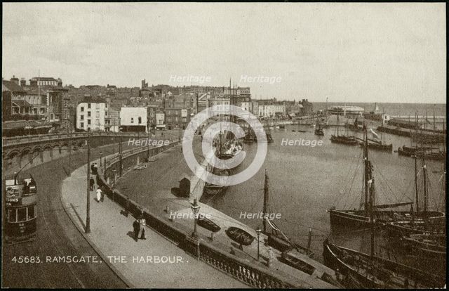 Ramsgate Harbour, Ramsgate, Thanet, Kent, c1901-c1937. Creator: John Pennycuick.