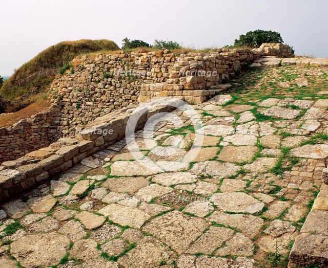 Ramp, Troy II stratum, Troy, Anatolia, Turkey, c. 2500-2300 BC, Bronze Age (1999). Creator: LTL.