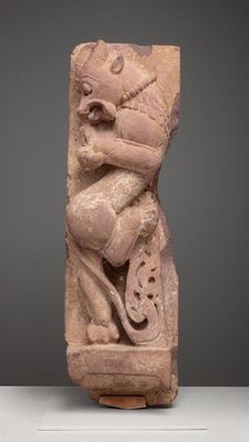 Rampant Mythical Lions (Vyala), 8th/9th century. Creator: Unknown