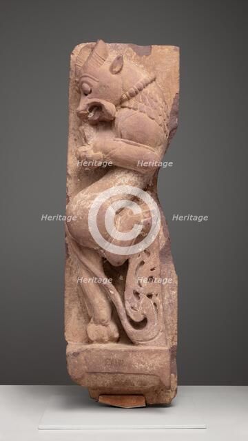 Rampant Mythical Lions (Vyala), 8th/9th century. Creator: Unknown.