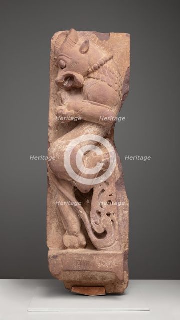 Rampant Mythical Lions (Vyala), 8th/9th century. Creator: Unknown.