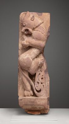 Rampant Mythical Lions (Vyala), 8th/9th century. Creator: Unknown