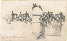 Ramparts at St. Malo?Yacht Race, 1875. Creator: John Singer Sargent