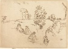 Ramparts, Sandwich, c. 1887. Creator: James Abbott McNeill Whistler