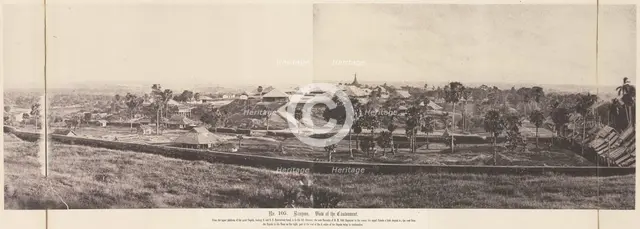 Rangoon: View of the Cantonment, November 1855. Creator: Captain Linnaeus Tripe.