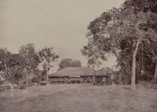 Rangoon: Mission House at Kemindine, November 1855. Creator: Captain Linnaeus Tripe