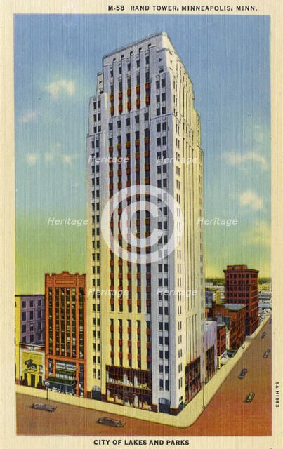Rand Tower, Minneapolis, Minnesota, USA, 1935. Artist: Unknown